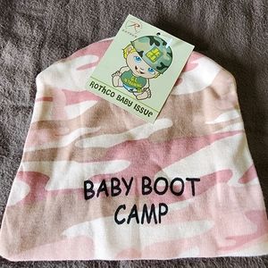 ⭐️5/$25 Rothco baby issue Pink newborn camo "baby boot camp beanie" NWT